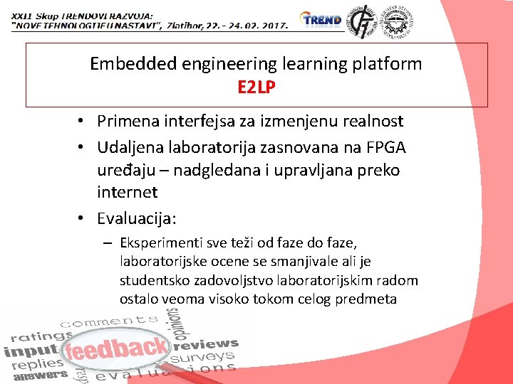 Embedded engineering learning platform E 2 LP • Primena interfejsa za izmenjenu realnost •