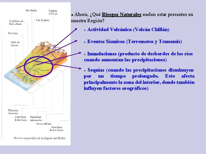 Ahora, ¿Qué Riesgos Naturales suelen estar presentes en nuestra Región? Actividad Volcánica (Volcán Chillán)