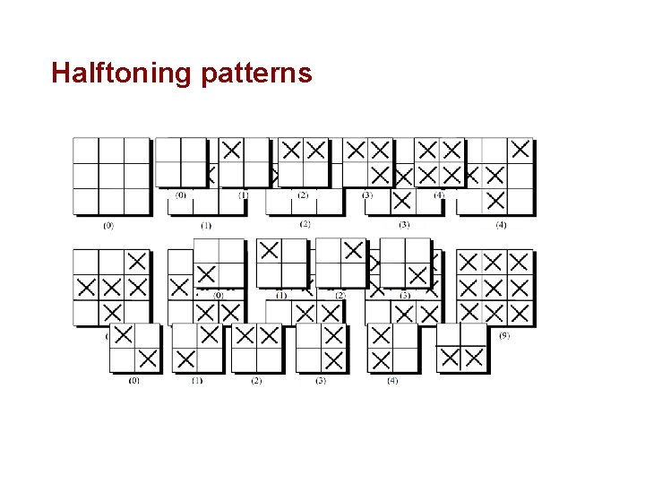 Halftoning patterns 