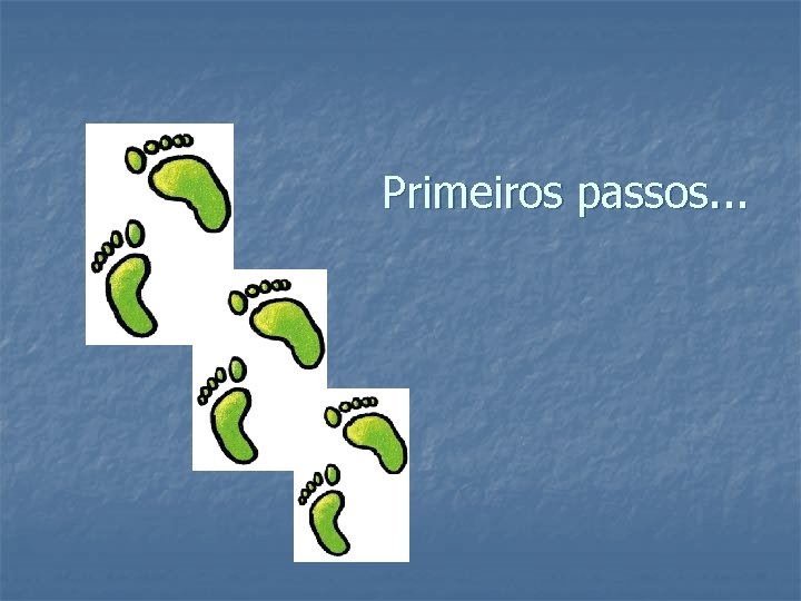 Primeiros passos. . . 