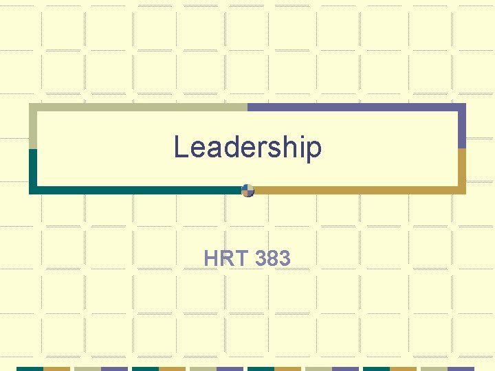 Leadership HRT 383 