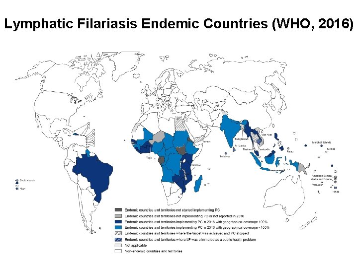 Lymphatic Filariasis Endemic Countries (WHO, 2016) 