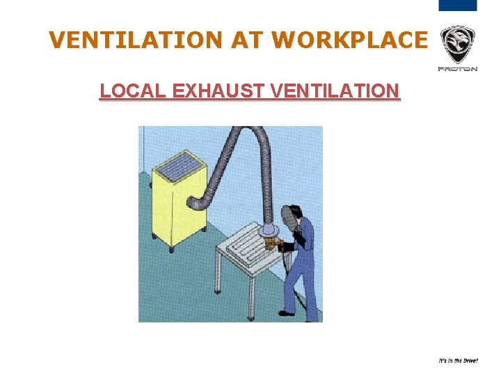 VENTILATION AT WORKPLACE LOCAL EXHAUST VENTILATION VENTILATION AT WORKPLACE LOCAL EXHAUST VENTILATION