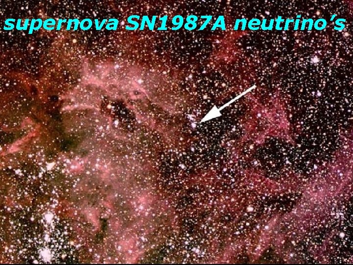 supernova SN 1987 A neutrino’s 