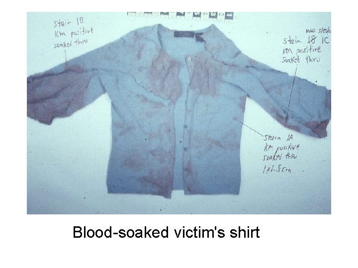 Blood-soaked victim's shirt 