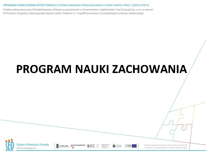 PROGRAM NAUKI ZACHOWANIA 