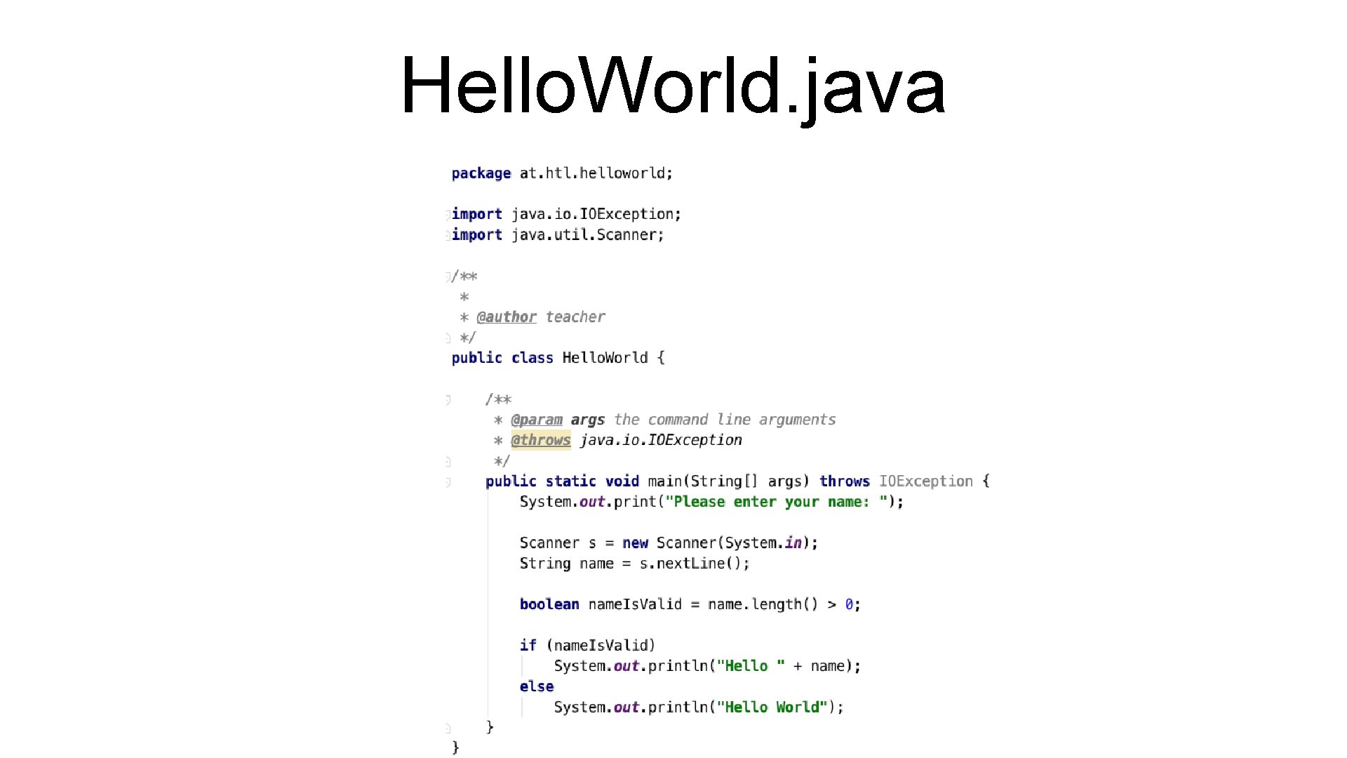 Hello. World. java 