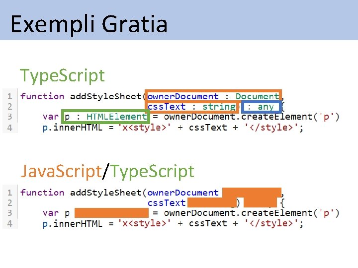 Exempli Gratia Type. Script Java. Script/Type. Script Exempli Gratia Type. Script Java. Script/Type. Script