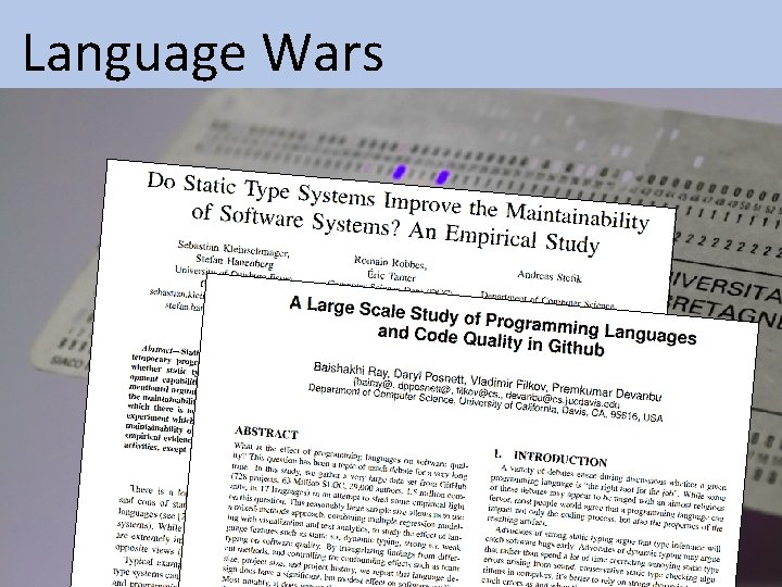 Language Wars Language Wars