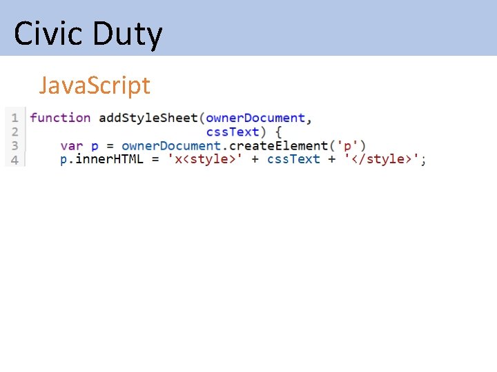 Civic Duty Java. Script Civic Duty Java. Script
