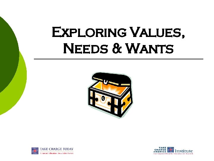 Exploring Values, Needs & Wants Exploring Values, Needs & Wants