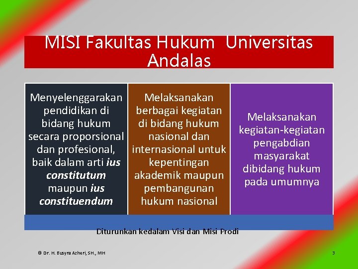 MISI Fakultas Hukum Universitas Andalas Menyelenggarakan Melaksanakan pendidikan di berbagai kegiatan bidang hukum di