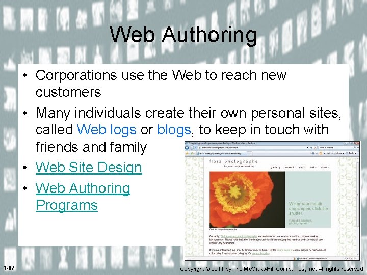 Web Authoring • Corporations use the Web to reach new customers • Many individuals