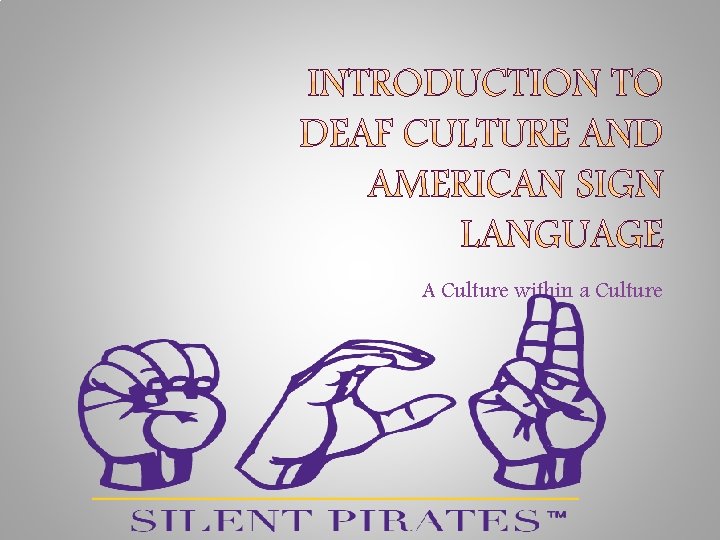 A Culture within a Culture 