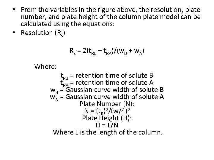 • From the variables in the figure above, the resolution, plate number, and