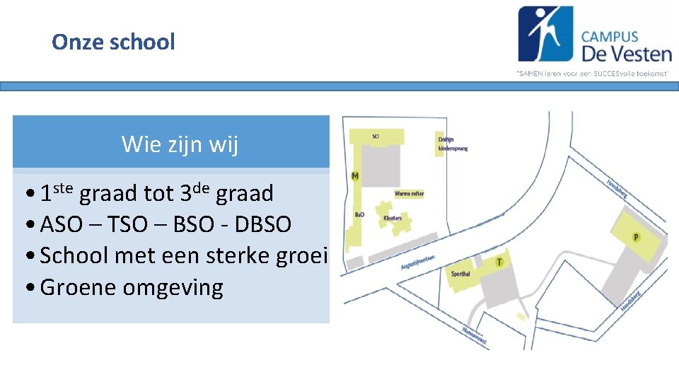 Onze school Wie zijn wij • 1 ste graad tot 3 de graad •