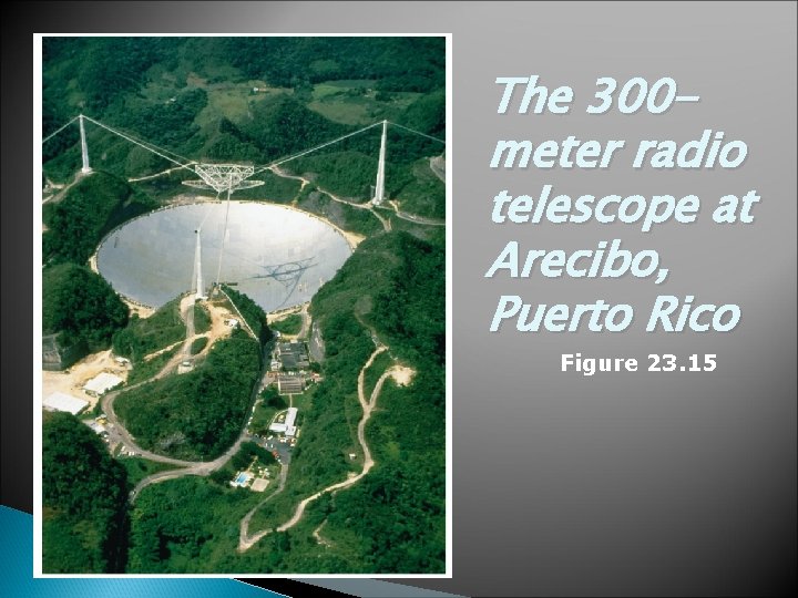 The 300 meter radio telescope at Arecibo, Puerto Rico Figure 23. 15 