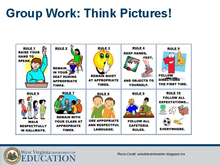 Group Work: Think Pictures! Photo Credit: wholebrainteacher. blogspot. mx 