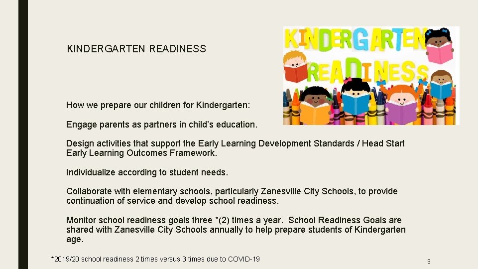 KINDERGARTEN READINESS How we prepare our children for Kindergarten: Engage parents as partners in KINDERGARTEN READINESS How we prepare our children for Kindergarten: Engage parents as partners in