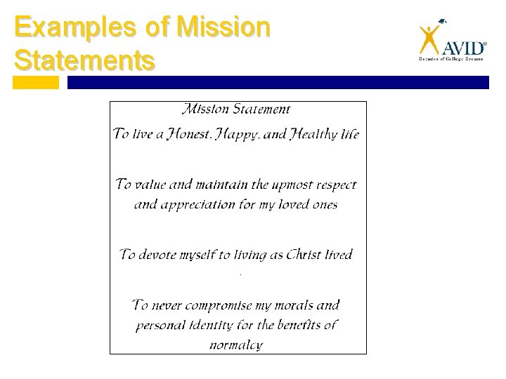 Examples of Mission Statements 