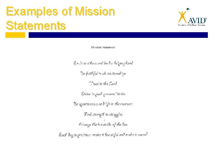 Examples of Mission Statements 