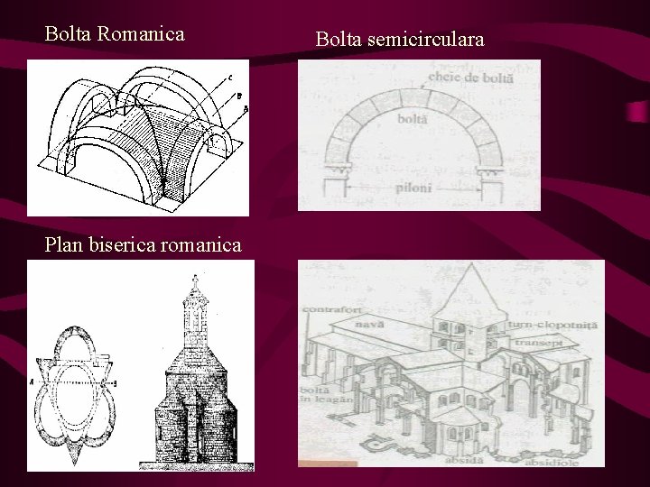 Bolta Romanica Plan biserica romanica Bolta semicirculara 