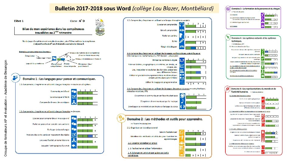 Groupe de formateurs AP et évaluation – Académie de Besançon Bulletin 2017 -2018 sous Groupe de formateurs AP et évaluation – Académie de Besançon Bulletin 2017 -2018 sous