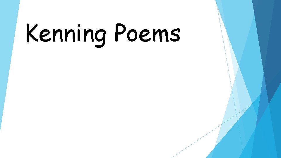 Kenning Poems 