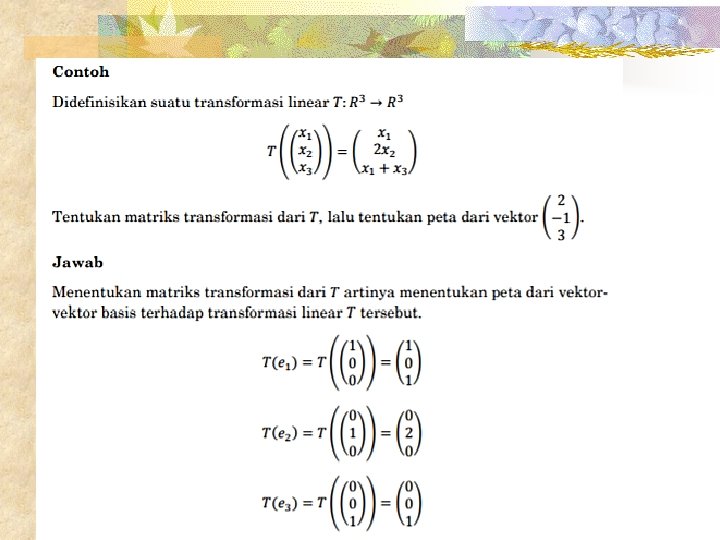 TRANSFORMASI LINIER 1 2 3 4 5 Pengertian