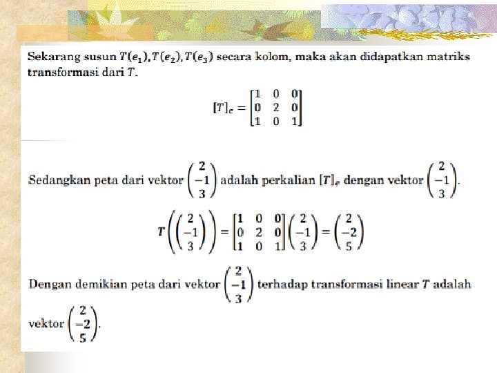 TRANSFORMASI LINIER 1 2 3 4 5 Pengertian