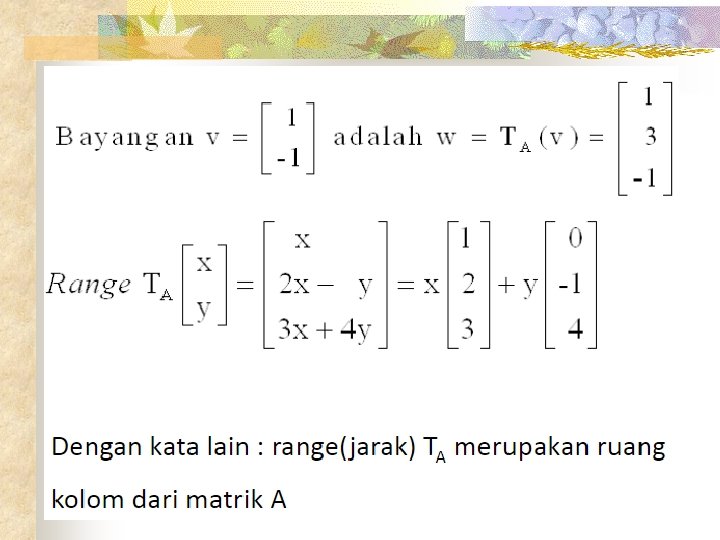 TRANSFORMASI LINIER 1 2 3 4 5 Pengertian