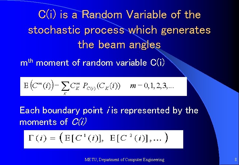C(i) is a Random Variable of the stochastic process which generates the beam angles C(i) is a Random Variable of the stochastic process which generates the beam angles