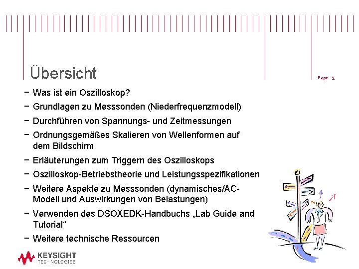 Übersicht − Was ist ein Oszilloskop? − Grundlagen zu Messsonden (Niederfrequenzmodell) − Durchführen von Übersicht − Was ist ein Oszilloskop? − Grundlagen zu Messsonden (Niederfrequenzmodell) − Durchführen von