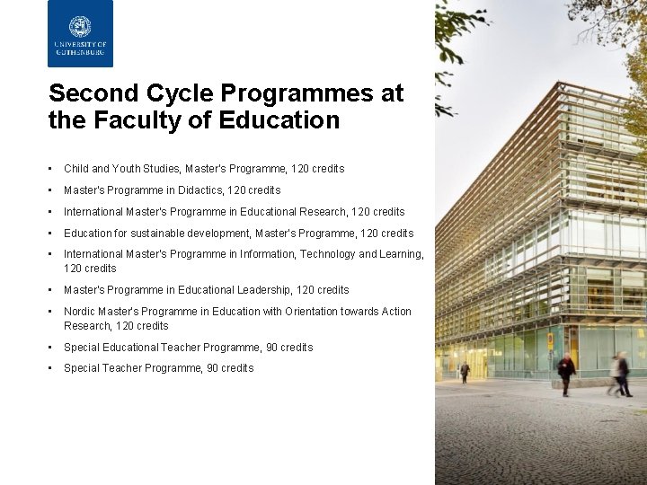Second Cycle Programmes at the Faculty of Education • Child and Youth Studies, Master’s