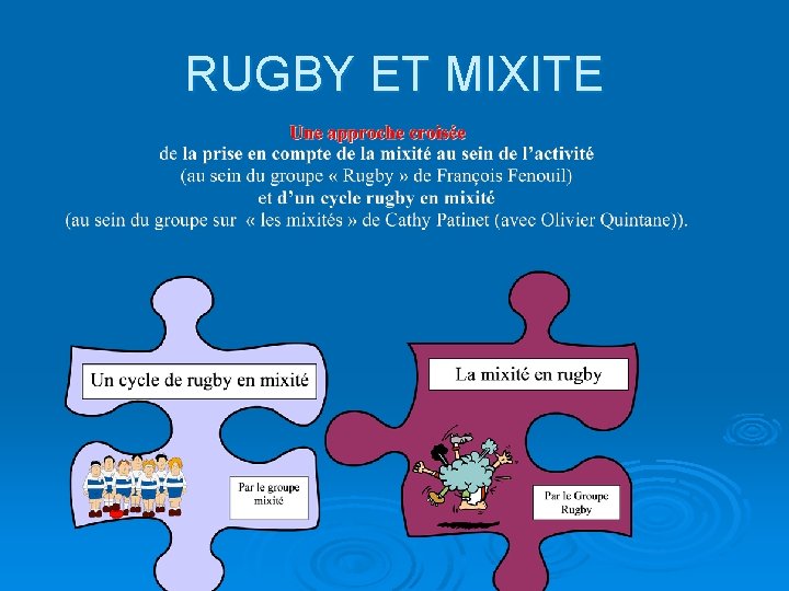 RUGBY ET MIXITE RUGBY ET MIXITE