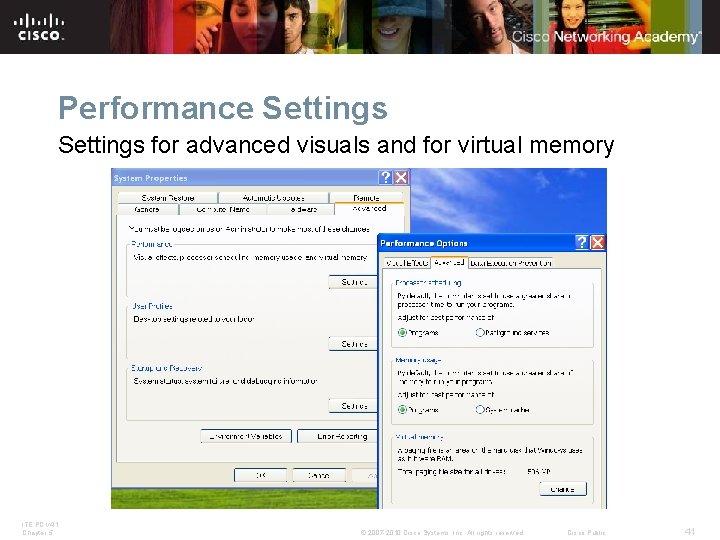 Performance Settings for advanced visuals and for virtual memory ITE PC v 4. 1 Performance Settings for advanced visuals and for virtual memory ITE PC v 4. 1