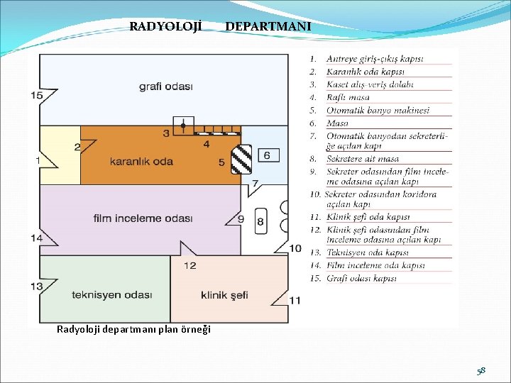 RADYOLOJİ DEPARTMANI Radyoloji departmanı plan örneği 58 