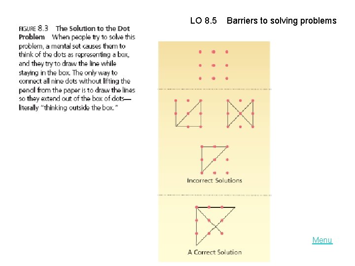 LO 8. 5 Barriers to solving problems Menu 