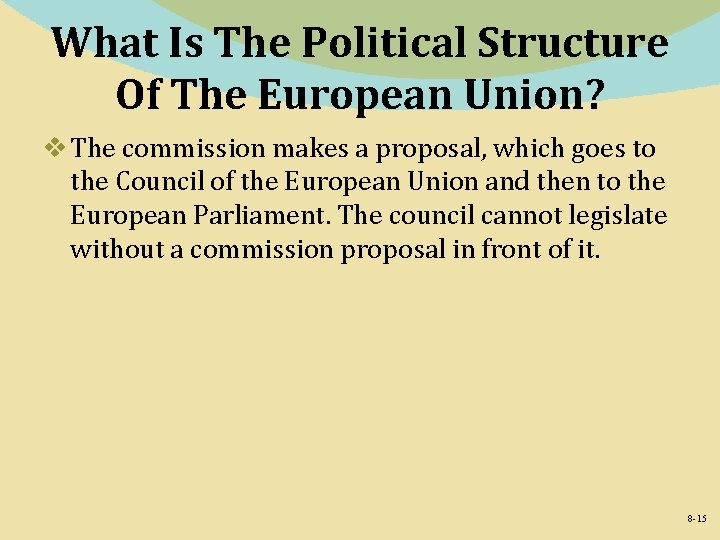 What Is The Political Structure Of The European Union? v The commission makes a