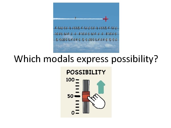 Which modals express possibility? 