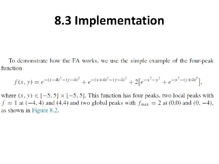 8. 3 Implementation 