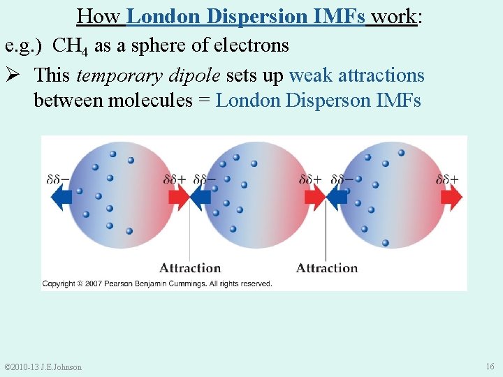 How London Dispersion IMFs work: e. g. ) CH 4 as a sphere of