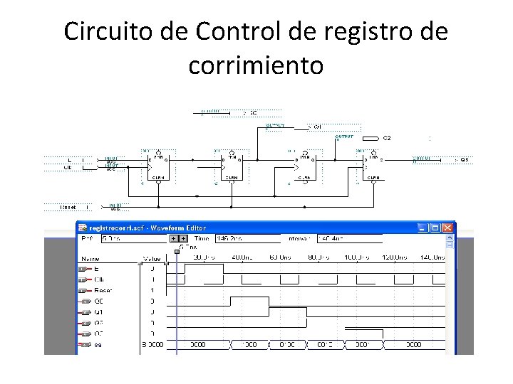 Circuito de Control de registro de corrimiento 