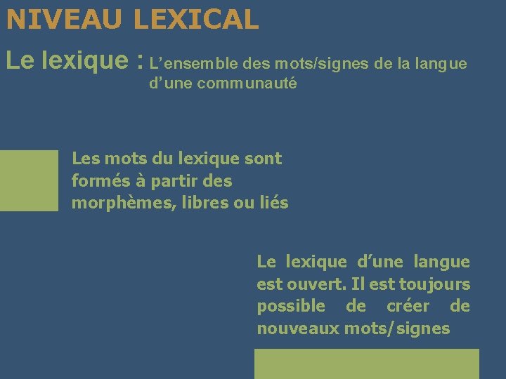 Quelques prcisions de grammaire compare La structure de