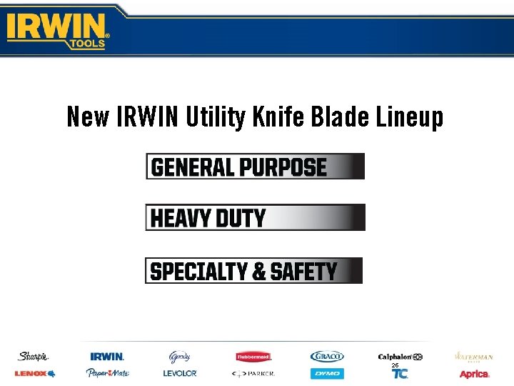 New IRWIN Utility Knife Blade Lineup 25 