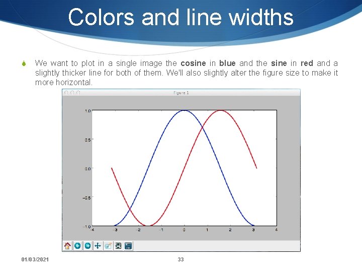 Colors and line widths S We want to plot in a single image the