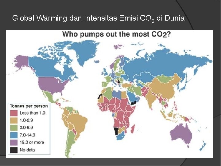 Global Warming dan Intensitas Emisi CO 2 di Dunia 
