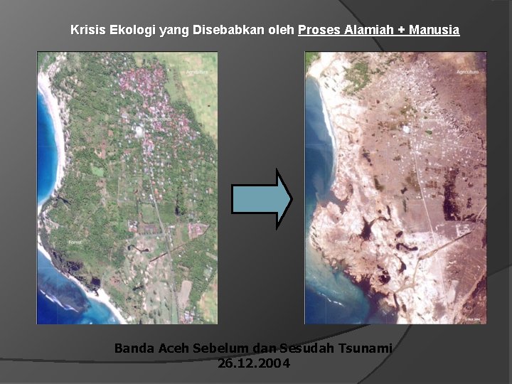 Krisis Ekologi yang Disebabkan oleh Proses Alamiah + Manusia Banda Aceh Sebelum dan Sesudah