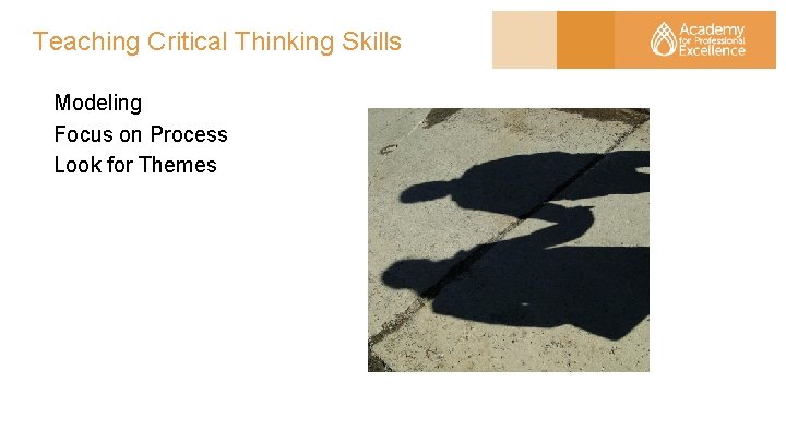 Teaching Critical Thinking Skills Modeling Focus on Process Look for Themes 