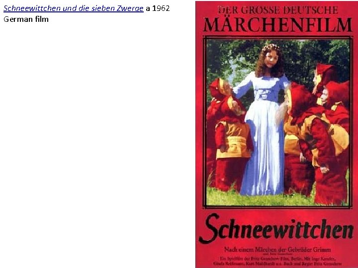 Schneewittchen und die sieben Zwerge a 1962 German film 